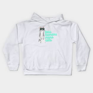 less humans more cats Kids Hoodie